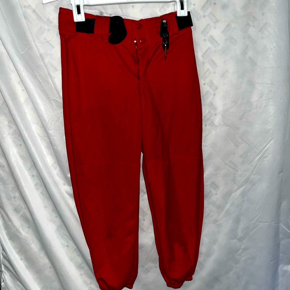 Red softball pants